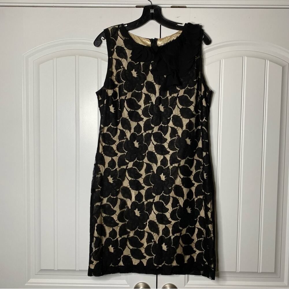 Liv by Habitat Women’s Size 12 Sleeveless Black Lace Overlay LBD Cocktail Dress - Picture 10 of 11